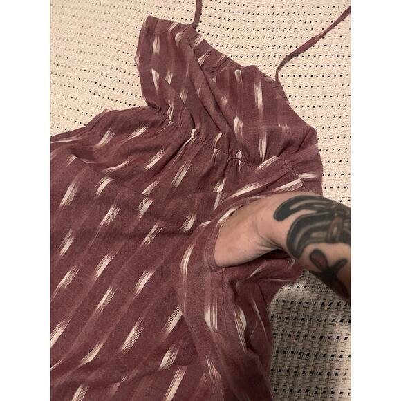 Kavu Large Long Maxi Dress With POCKETS Rusty Red Geometric Print - Picture 7 of 16